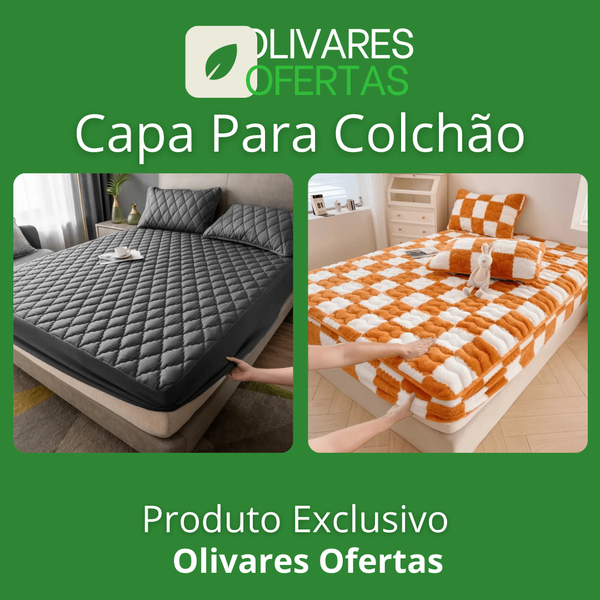 Capa Para Colchão Impermeável [COMPRE 1 LEVE 2] Capas + 4 Fronhas de Brinde