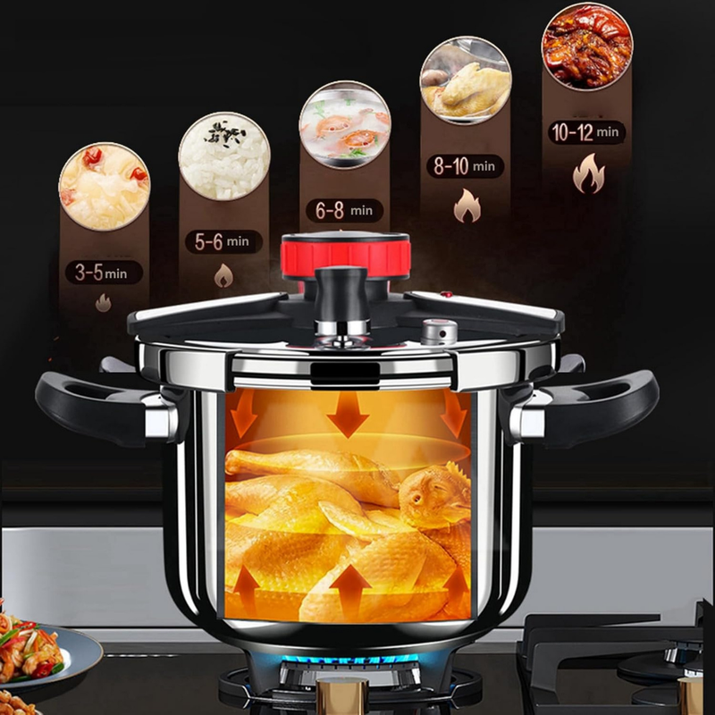 [Leve 2 Pague 1] Panela de Pressão TurboChef Aço Inoxidável - À Prova De Explosões + BRINDE: Kit Utensílios (Cópia)