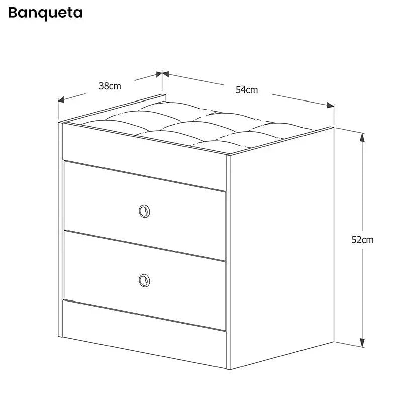 Penteadeira Smart com 3 Gavetas+ Banco de Brinde [COMPRE 1 LEVE 2]